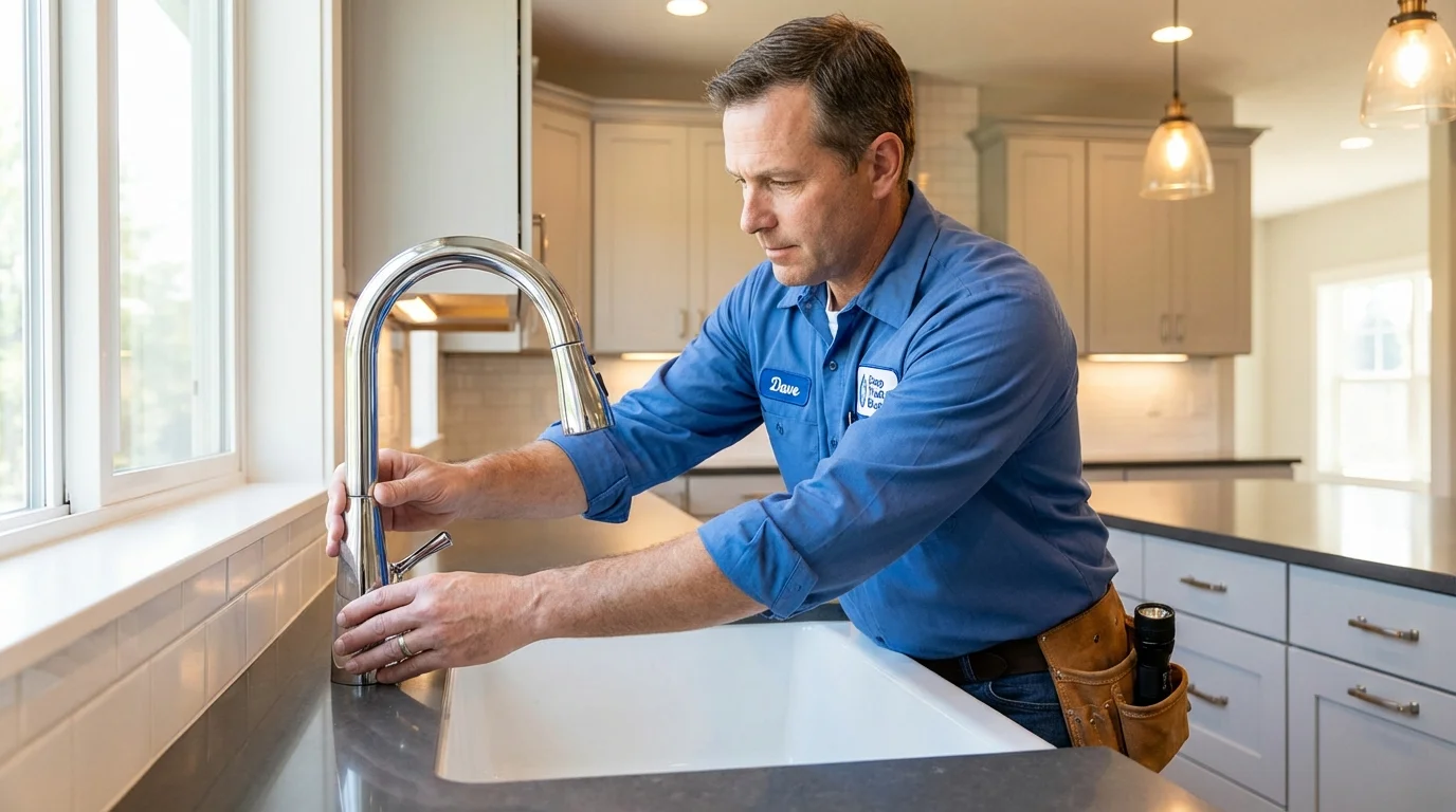 Kitchen faucet installation by Johns Plumbing LLC in Albers